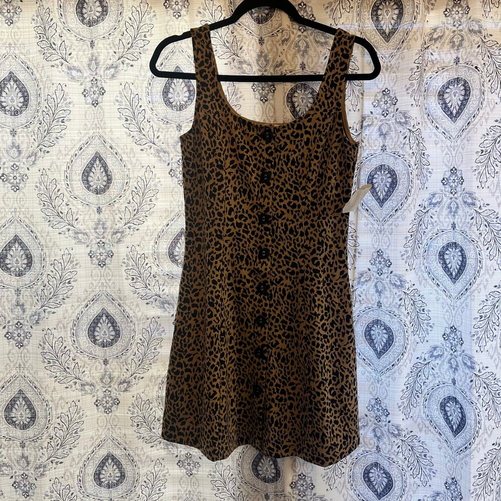 Altar’d State Tan Leopard Button Front Dress Size‎ Small